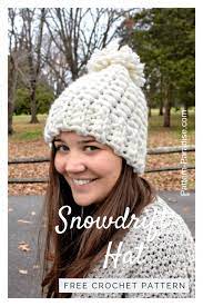Free Crochet Pattern Snowdrift Hat Pattern Paradise Chunky Crochet Hat Crochet Hats Easy Crochet Hat
