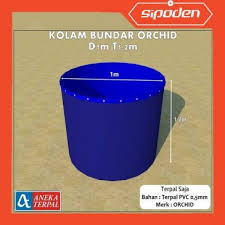 Kolam Terpal Bundar Orchid Diameter 1m Tinggi 1 2m Terpal Saja Ikan Air Tawar Kolam Ikan Hidroponik