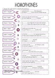 Homophones Homophones Worksheets Homophones English Teaching Materials
