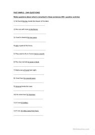 past simple wh questions activity english esl worksheets for distance learning and physical classrooms