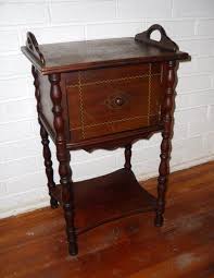 Antique Cigar Stand Humidor Copper Lined Side Table Antique Humidor Antiques Small Nightstand
