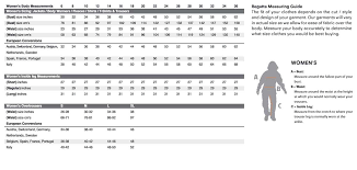 Regatta Clothing Size Guide Cherry Tree Country Clothing