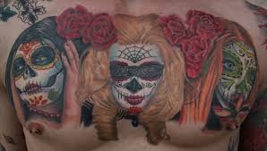 Day Of The Dead Hear No Evil See No Evil Speak No Evil Tattoo Evil Tattoos Evil Tattoo Chest Piece Tattoos