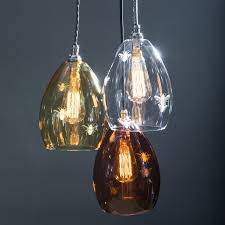 Coloured Glass Cluster Pendant Light