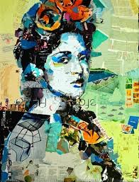 Melbourne Fl Fine Artist Derek Gores Artistaday Collage Artwork Paper Collage Art Collage Portrait