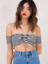 Comme une femme (reprise de just like a woman de bob dylan). Top Femme Sexy A Rayures Sur Le Haut D Ete Milanoo Com