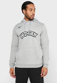 In stockin stockout of stock. Buy Nike Grey Brooklyn Nets Hoodie For Men In Mena Worldwide Cd3214 063