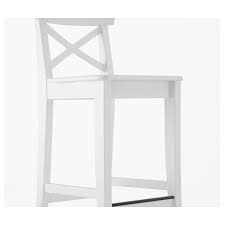 Ingolf Bar Stool With Backrest White 24 3 4 Ikea Bar Chairs Diy Bar Stools How To Clean Furniture