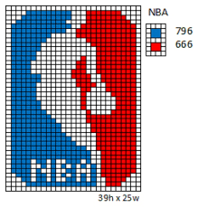 Ball and glove sports counted cross stitch pattern by crosstitch.com to download and print online. Nba Logo By Cdbvulpix On Deviantart