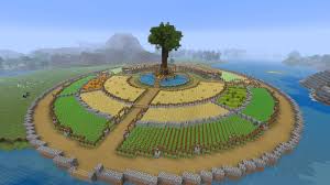 To get a roof that looks curved in minecraft, you should generally expect to work on quite a large scale. What Do You Guys Think Of My Crop Circle Minecraft Minecraft Minecraft Farm Minecraft Blueprints