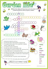 Animals In The Garden Crossword Gardening For Kids Free Education Learn English