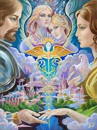 Licht Liebe Mannlich Und Weiblich Die Geburt Des Lebens Einheit Visionare Kunst Spiritualitat Kunst Fantasy Kunst