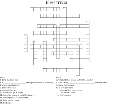 Among these were the spu. Elvis Trivia Crossword Wordmint
