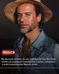 Para se programar: no dia 9 de outubro, o Ginásio do Sesc Rio Preto recebe  o cantor, compositor e multi-instrumentista Marcelo Jeneci em um espetáculo  que promete ser inesquecível. A apresentação, marcada