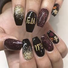 Glitter nails polygel nails art nails pink glitter. 20 Best Fall Nail Designs Fall Nail Art Ideas