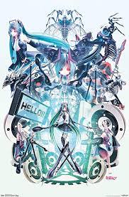Amazon.com: Trends International Hatsune Miku - Hello Wall Poster, 22.375