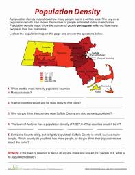Population Density Worksheet Education Com Density Worksheet Social Studies Middle School Ap Human Geography
