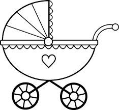 Baby Boy Png Black And White Baby Carriage Print Art Outlines Print Art At Embroiderydesigns Com Free Baby Stuff Baby Clip Art Baby Buggy