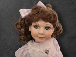 1991, Vintage Jane Zidjunas KIMBERLY Porcelain Doll 16” Hamilton Collection 