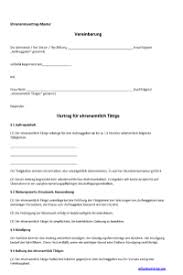 Ehrenamtsvertrag Das Muss Drin Stehen Arbeitsvertrag 2021