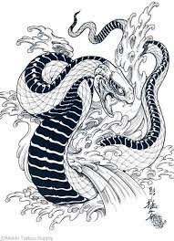 Back in ancient japan, where the knowledge of biology aren't as deep as it is today, people were amazed how a hebi could molt and shed off its. Black Ink Japanese Snake Tattoo Design