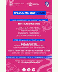 Il 28 settembre il DICIV dà il benvenuto alle nuove matricole con il Welcome  Day 2026, un pomeriggio dedicato a chi sta iniziando il proprio percorso  universitario nei corsi di studio del