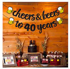 Shop here for your beer party supplies and take advantage of a free shipping offer. Cheers And Beers Banner 40th Birthday 30th Party Banner Beer 50th Party Gold Glittery 60th Cheers Beers Beer Party Supplies Beer Theme 40th Birthday Party Decorations 40th Birthday Decorations 40th