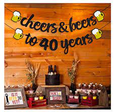 So naturally, they make great ornaments for hanging on the beer tree. Cheers And Beers Banner 40th Birthday 30th Party Banner Beer 50th Party Gold Glittery 60th Cheers Beers Beer Party Supplies Beer Theme 40th Birthday Party Decorations 40th Birthday Party Themes