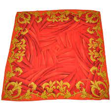 Gianni Versace Iconic Signature Whimsical Silk Scarf For Sale At 1stdibs Gianni Versace Scarf