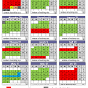 Add holidays and events and print the 2021 calendar. 1