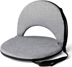 Amazon Com Leader Accessories Stadium Seat Cozy Portable Reclining Seat Folding Bleacher Chair Picnic Seat Grey C In 2020 Bleacher Chairs Stadium Seats Bleachers
