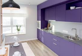 This kitchen uses purple lights under the cabinets to create the look. New Design Trends For 2018 Paintzen