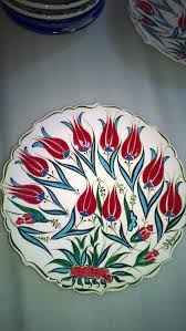 Lale Desenli 25 Cm Cini Tabak Tabak Desenler Laleler