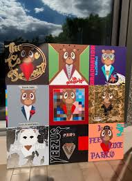 Lil wayne, mr hudson, young jeezy, kid cudi. Kanye West Album Covers Painting By Nika K Saatchi Art