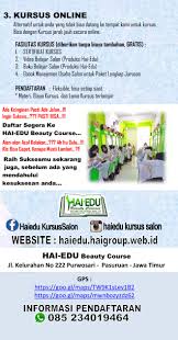 Karena sdm nantinya memainkan peran kunci yang besar, anda tentu harus memilih sdm yang kompeten di bidangnya. Peserta Kursus Salon Kecantikan Dari Batam Kepulauan Riau Kursus Salon Skin Care Mua Wedding