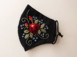 Mouth Mask Diy Mouth Mask With Beautiful Embroidery Fashionable Face Masks Reusable Face Mask Easy Face Mask Diy Diy Mask Crochet Mask