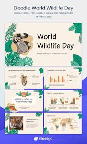 Sustaining people and planet, as a way to highlight the central role of forests, forest species and ecosystems services in sustaining. Doodle World Wildlife Day Google Slides Powerpoint Template