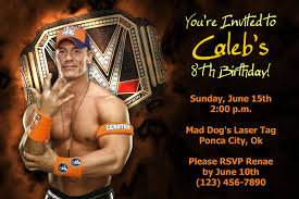 John cena birthday card with sound has a variety pictures that similar to find out the most recent pictures of john cena birthday card with sound here, and after that you can get the pictures through our best john cena birthday card with sound collection.john cena birthday card with sound pictures in here are posted and uploaded by adina porter. Wwe Invitations John Cena The Rock Daniel Bryan And More