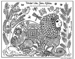 We recommend printing our coloring pages on a4 or standard letter size paper formats. Adult Africa Lion Coloring Pages Printable