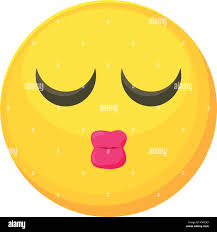 Besos Icono Sonriente Estilo De Dibujos Animados Imagen Vector De Stock Alamy