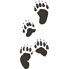 Silhouette Design Store Bear Tracks Bear Stencil Paw Print Art Bear Paw Print