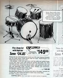 Not Great Quality I M Sure But I Used To Scour The Sears Catalog When I Was A Kid For All Their Drums And Musical Instruments Vintage Drums Drums Pearl Drums