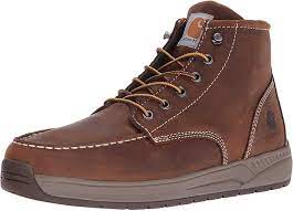 A moc toe workboot, besides having the moc toe shape, has similar features to any other work boot. Amazon Com Carhartt Men S Cmx4023 Lightweight Casual Wedge 4 Soft Moc Toe Boots