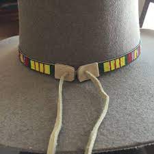 Vietnam Veteran Service Medal Ribbon Beaded Hat Band Beaded Hat Band Beaded Hat Bands Beaded Hat Hat Band