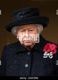Queen Elizabeth ll attends the annual Remembrance Sunday Service at the  Cenotaph in London