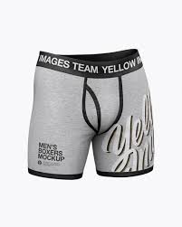 Melange Mens Boxer Briefs Half Side View Jersey Mockup Psd File 127 39mb