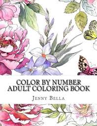 A vase full of beautiful flowers is. Color By Number Adult Coloring Book Easy Large Print Mega Jumbo Coloring Book Of Butterflies Flowers