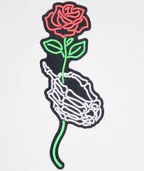 Hands down, roses are some of the best looking, most interesting, and timeless tattoos. Nohours Skeleton Hand Rose Sticker Zumiez