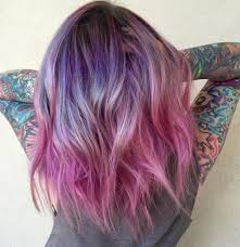 Medium Length Purple To Pink Ombre Hair Pastel Purple Hair Pink Ombre Hair Purple Hair