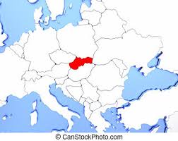 Slovakia on world map license download or print for 1 24 photos picfair. Slovakia On Map Slovakia In Red On Political Map With Watery Oceans 3d Illustration Canstock